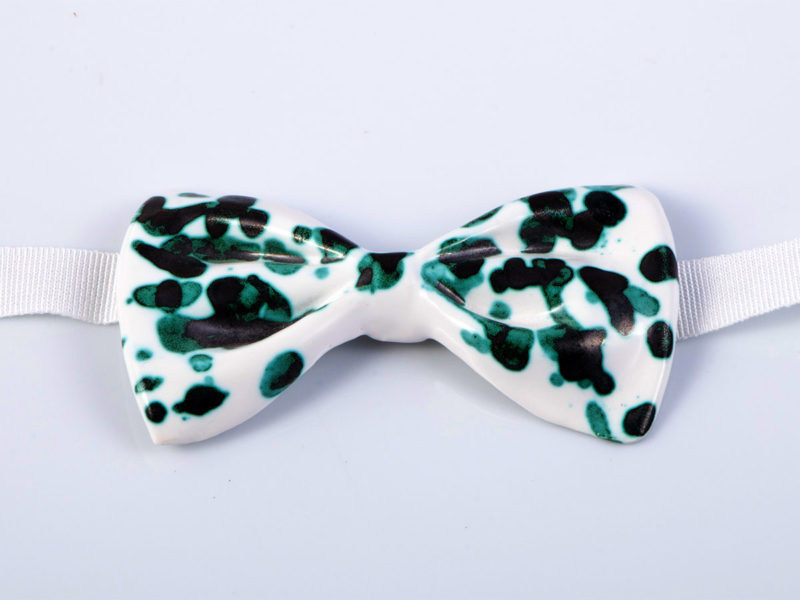 Papillon in ceramica "Verde ramina" - materia ceramica
