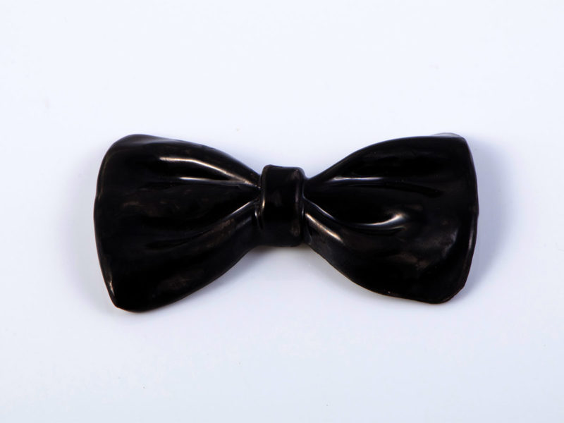 Papillon in ceramica "Total black" - materia ceramica