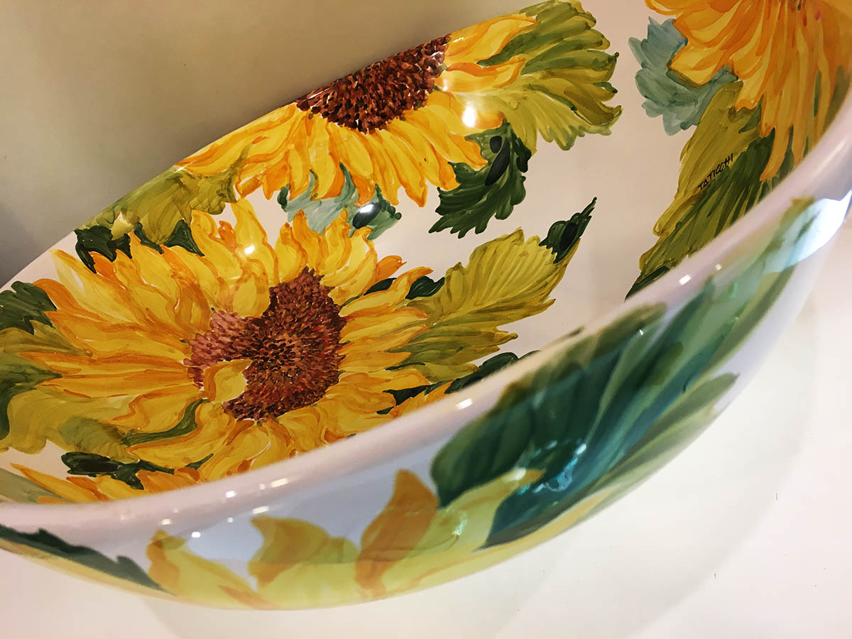 Piatto ceramica "Girasoli" | Materia Ceramica Perugia