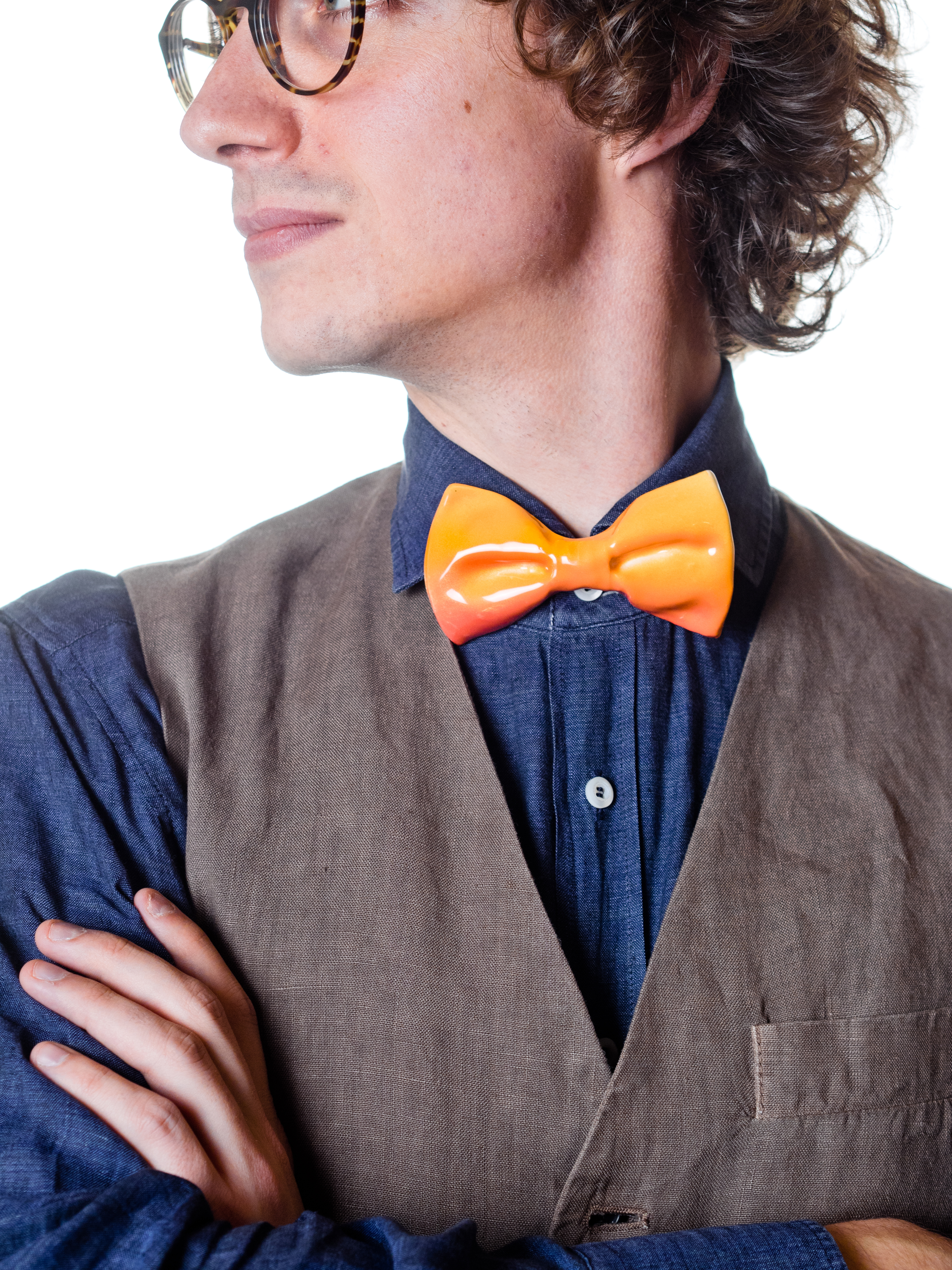 Ceramic Bow Tie "Orange" - Image 6