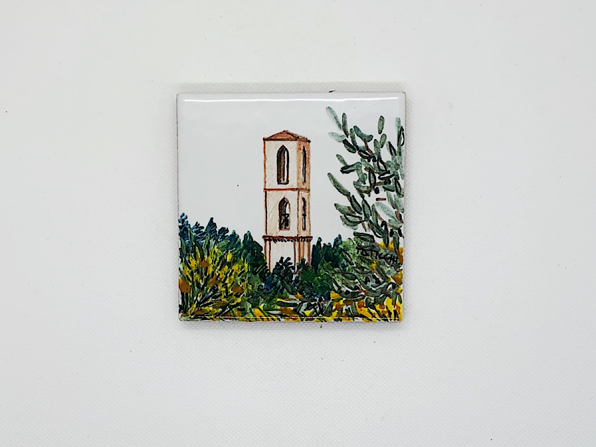 Ceramic Tile "View San Domenico Bell Tower"