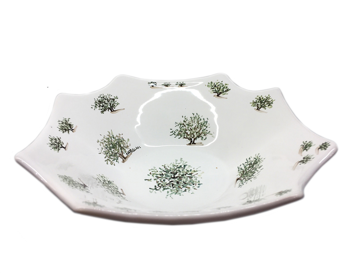 Ceramic Saucer “Olive Trees Needle”